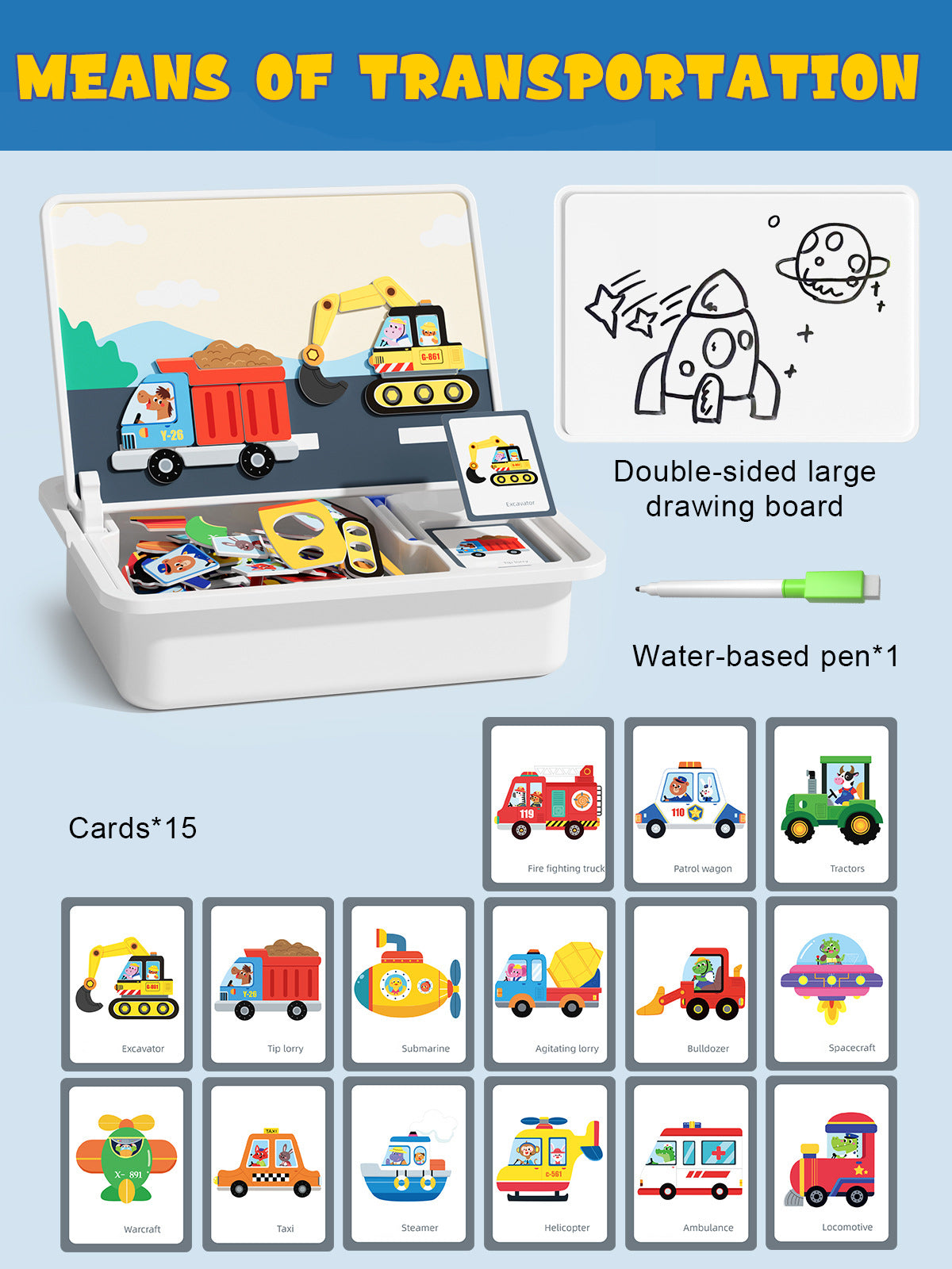 Magnetische puzzels Gezicht aankleden Reisspel Dubbelzijdig Educatief speelgoed voor kleuter