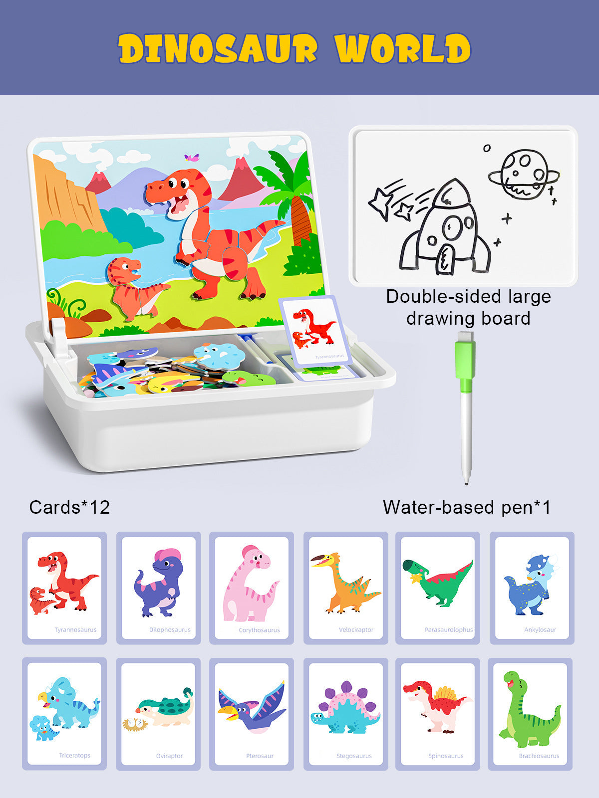 Magnetische puzzels Gezicht aankleden Reisspel Dubbelzijdig Educatief speelgoed voor kleuter
