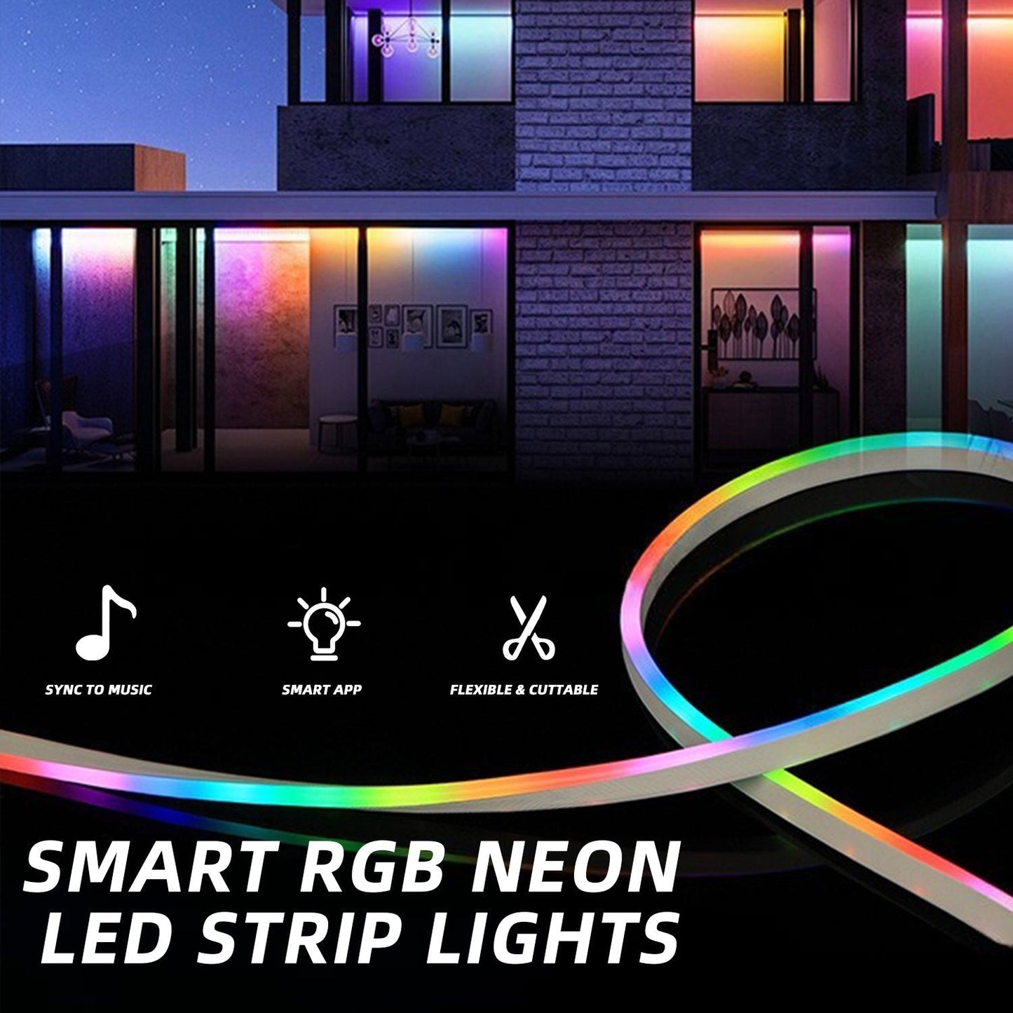 Slimme RGB neon LED-stripverlichtin