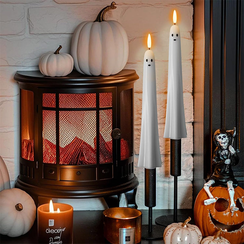 ππ» Op afstand bedienbare spookkaars met 3D vlammende lont π»π