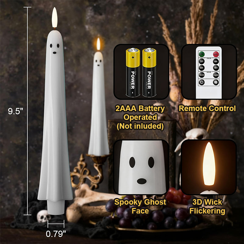 ππ» Op afstand bedienbare spookkaars met 3D vlammende lont π»π