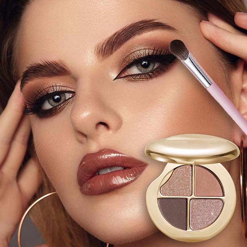 Oogschaduwpalet Starry Sky met vier kleuren (🔥Wordt geleverd met een multifunctionele make-up borstel)