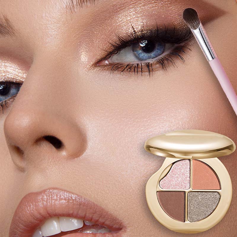 Oogschaduwpalet Starry Sky met vier kleuren (🔥Wordt geleverd met een multifunctionele make-up borstel)