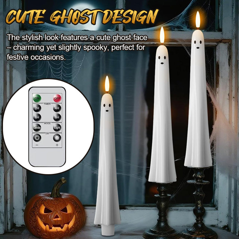 ππ» Op afstand bedienbare spookkaars met 3D vlammende lont π»π