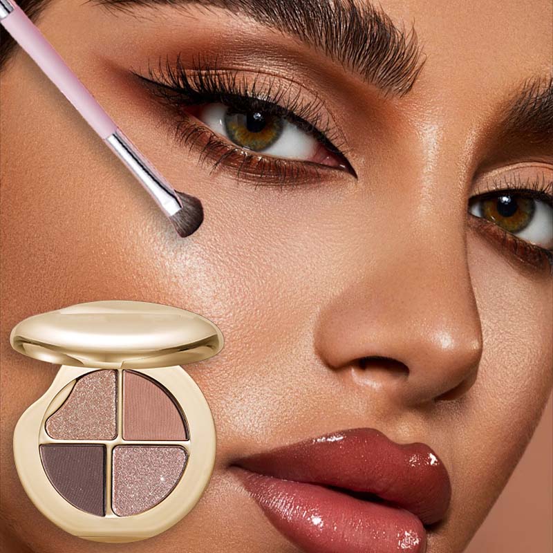 Oogschaduwpalet Starry Sky met vier kleuren (🔥Wordt geleverd met een multifunctionele make-up borstel)