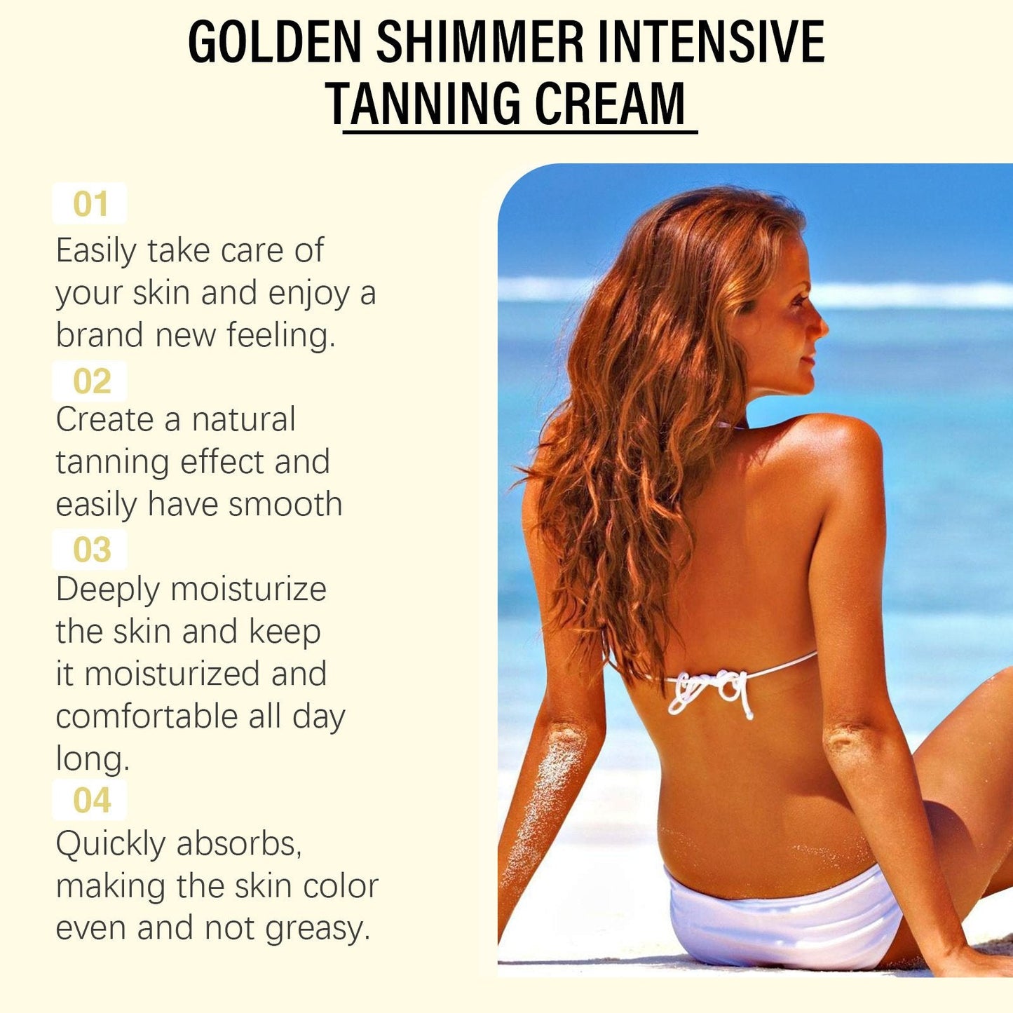 🔥Summer Sale 2025 - Goudglans intensief bruinen zonder zonnemelk | Bruin zonder zonversneller💖
