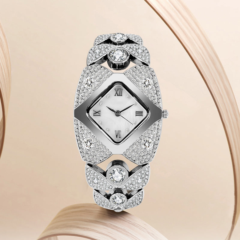 Damklocka I Retrostil Med Quartz-Motiv/Dameshorloge Retrostijl Kwarts