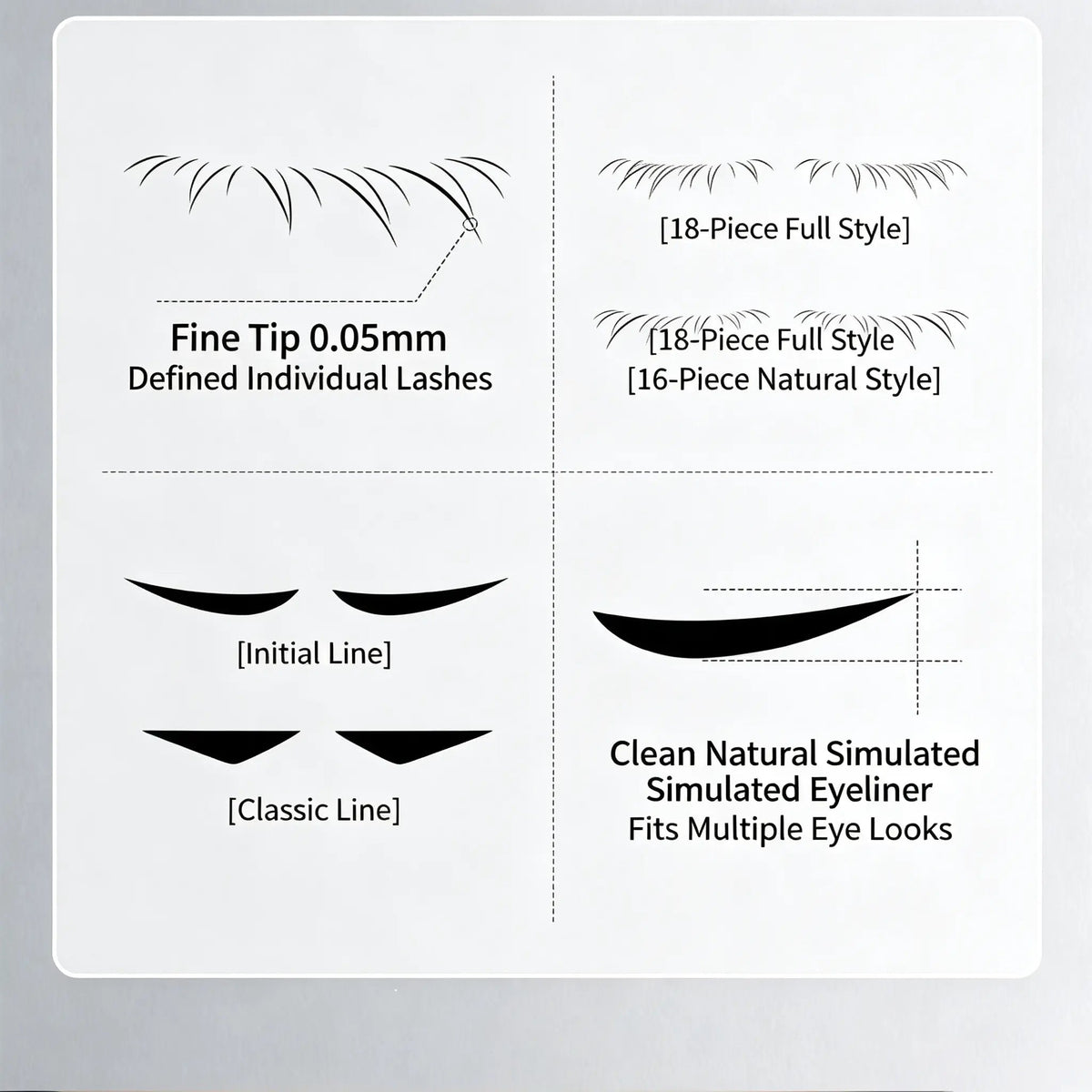 🥳2026 Hotselgende vare🥳💋 Over 50 000 enheter solgt! 🔥 50 % rabatt! 3-i-1-sett: Eyeliner og stempel til nedre mascara