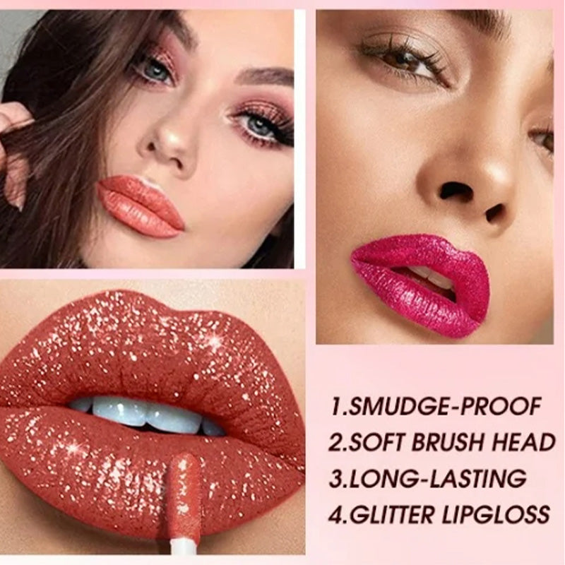 Hete verkoop-Metallic vloeibare diamant glitterlippenstiftš„Koop 1 krijg 1 gratis