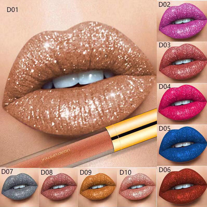 Hete verkoop-Metallic vloeibare diamant glitterlippenstiftš„Koop 1 krijg 1 gratis