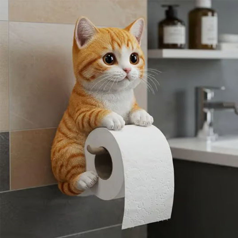 🧻Toiletpapierhouder voor katten aan de muur🐾