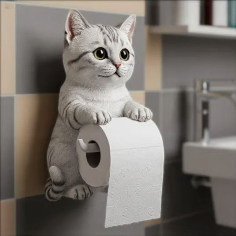 🧻Toiletpapierhouder voor katten aan de muur🐾