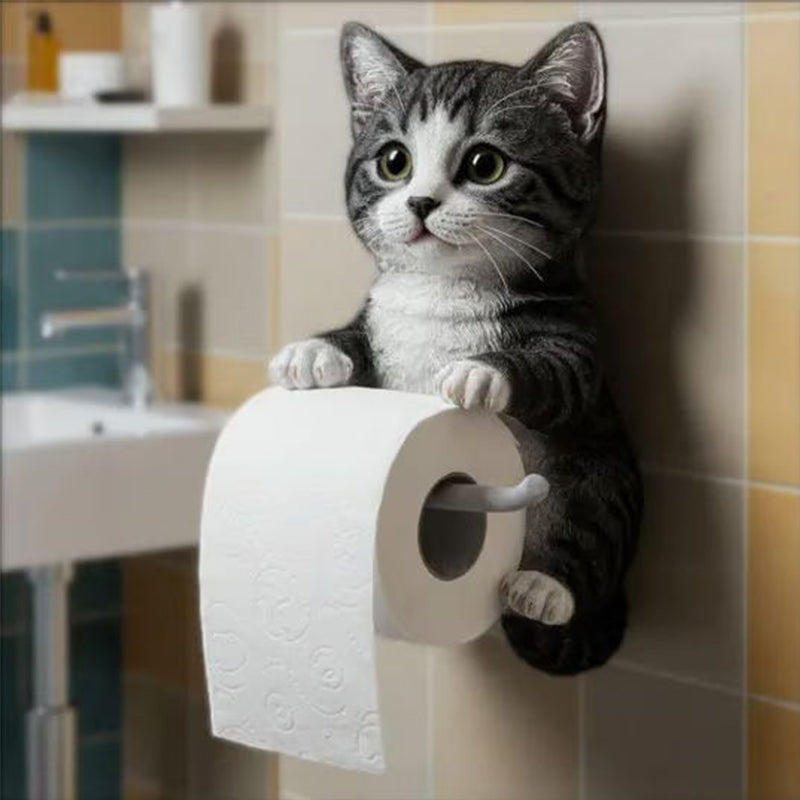 🧻Toiletpapierhouder voor katten aan de muur🐾