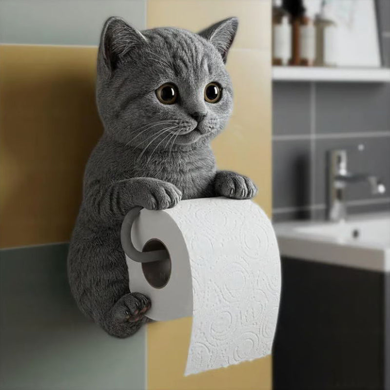 🧻Toiletpapierhouder voor katten aan de muur🐾