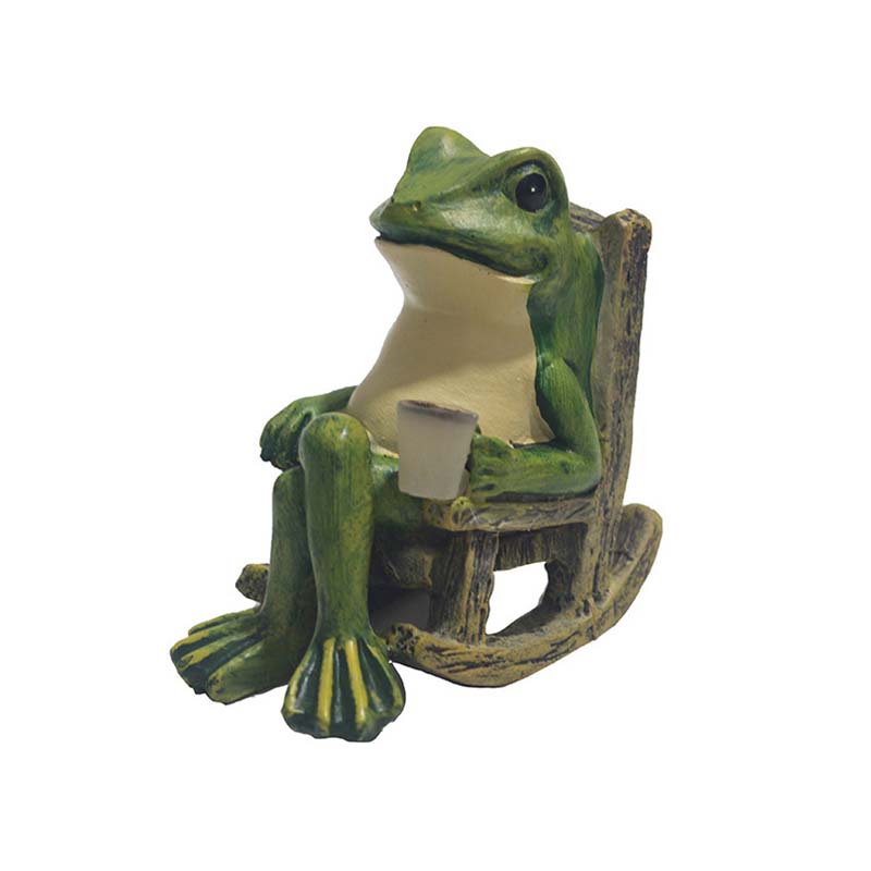 🐸 Solcelledrevet gyngende froskelampe — lyser automatisk om natten ☀️✨