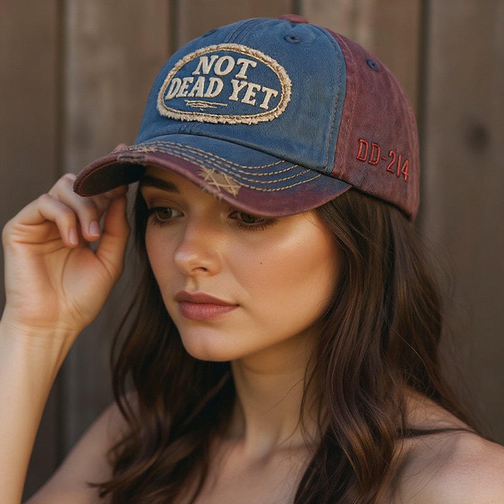 🧢IKKE DØD ENNÅ - Vintage vasket baseballcaps