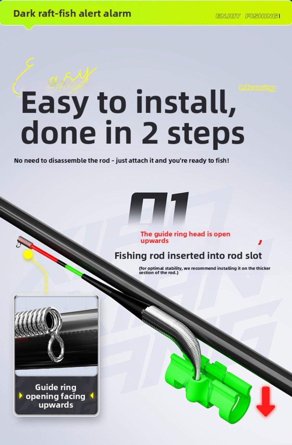 🎣Automatisk nappindikator for flytefiske / nappindikator for land- og spinnfiske