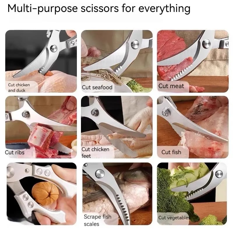 🔥Hot Selling🔥🔪Profesjonell kraftig kjøkkensaks med sikkerhetslås