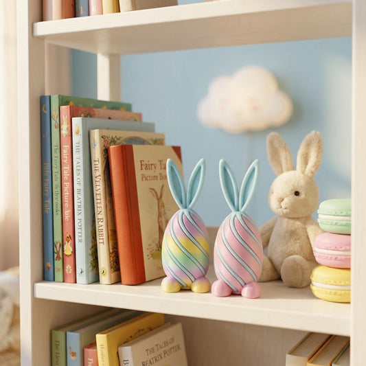 🐰🌈Påskespiralhareleke – Den spinner og vrir seg, og kan til og med lindre stress.