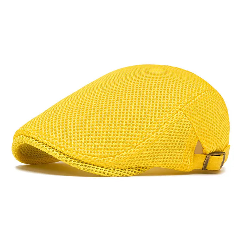 🧢Pustende nettinghatt for menn – Justerbar sommerhatt i avisbukse med eføy-motiv