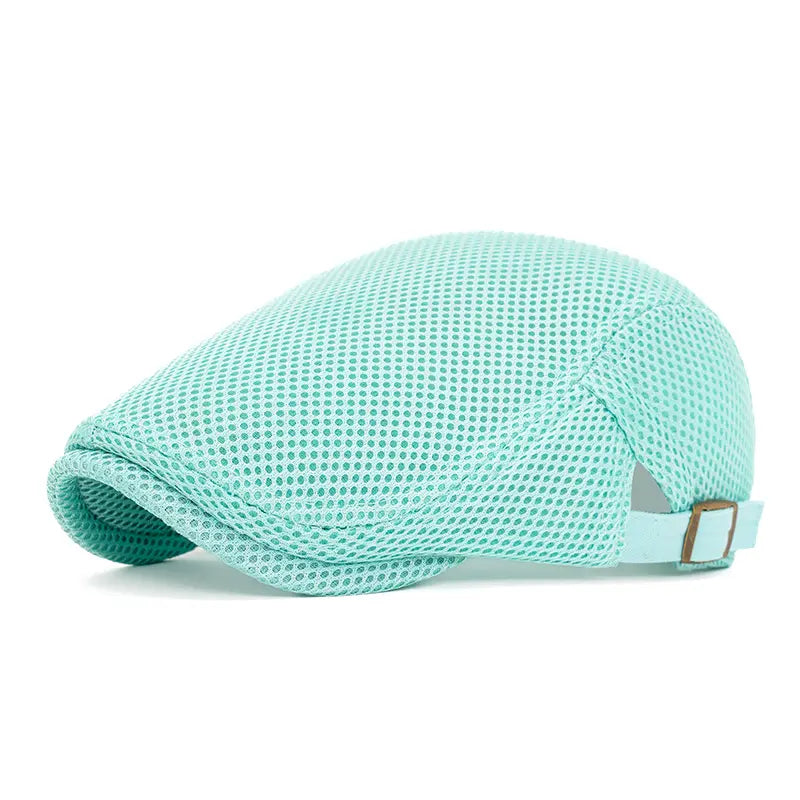 🧢Pustende nettinghatt for menn – Justerbar sommerhatt i avisbukse med eføy-motiv
