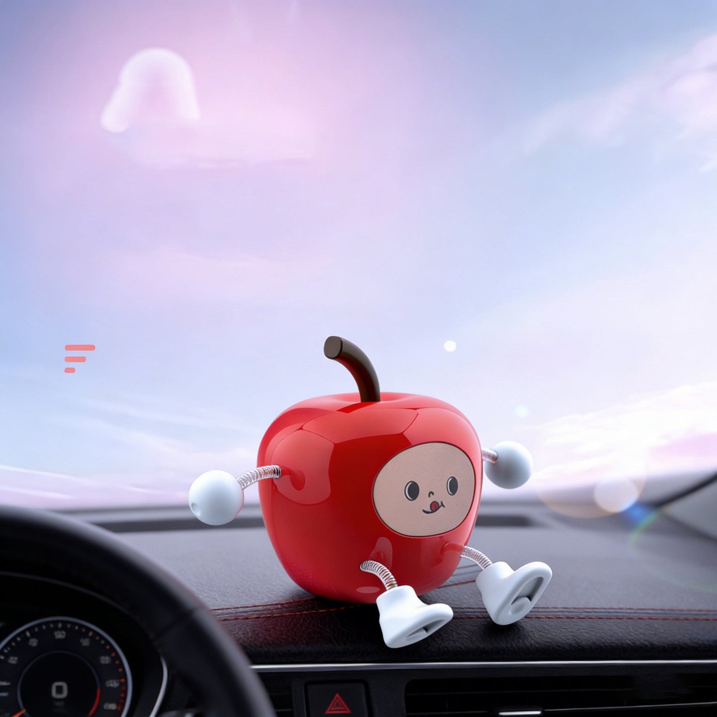 ❤️Svingende Apple bildashborddekorasjon - Søt dashbordpynt