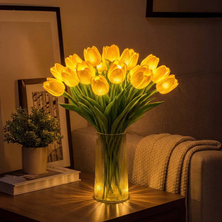 En strålende romantisk tulipanlampe