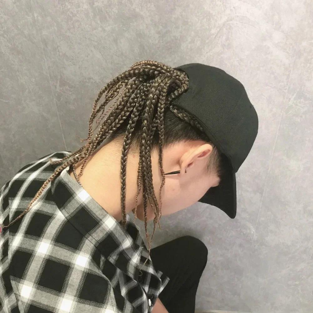 🧢Flettet baseballparykkhette – Trykklås med sikrede dreadlock