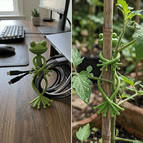 Multifunksjonelle, fleksible bånd og arrangører for froskeplanter