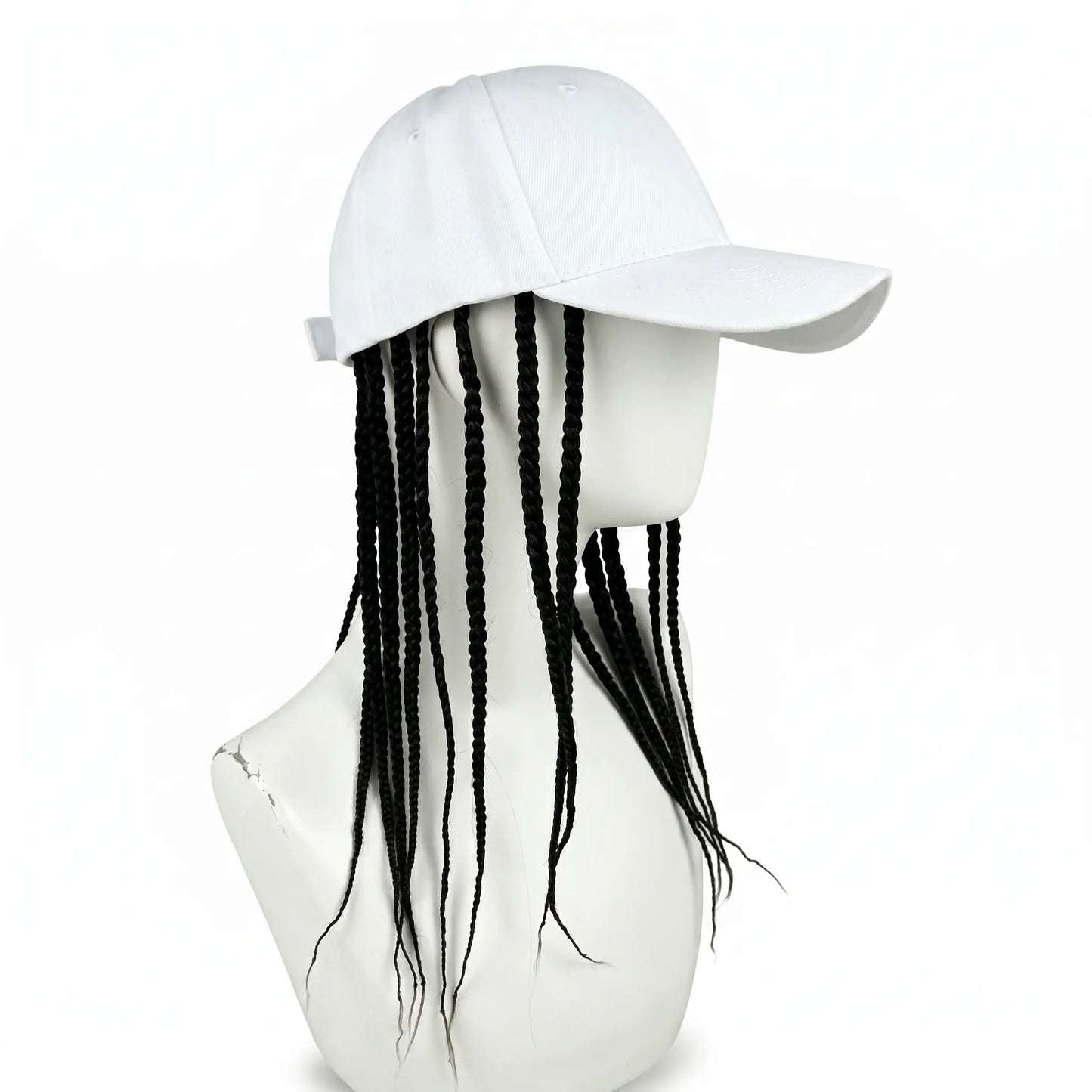 🧢Flettet baseballparykkhette – Trykklås med sikrede dreadlock