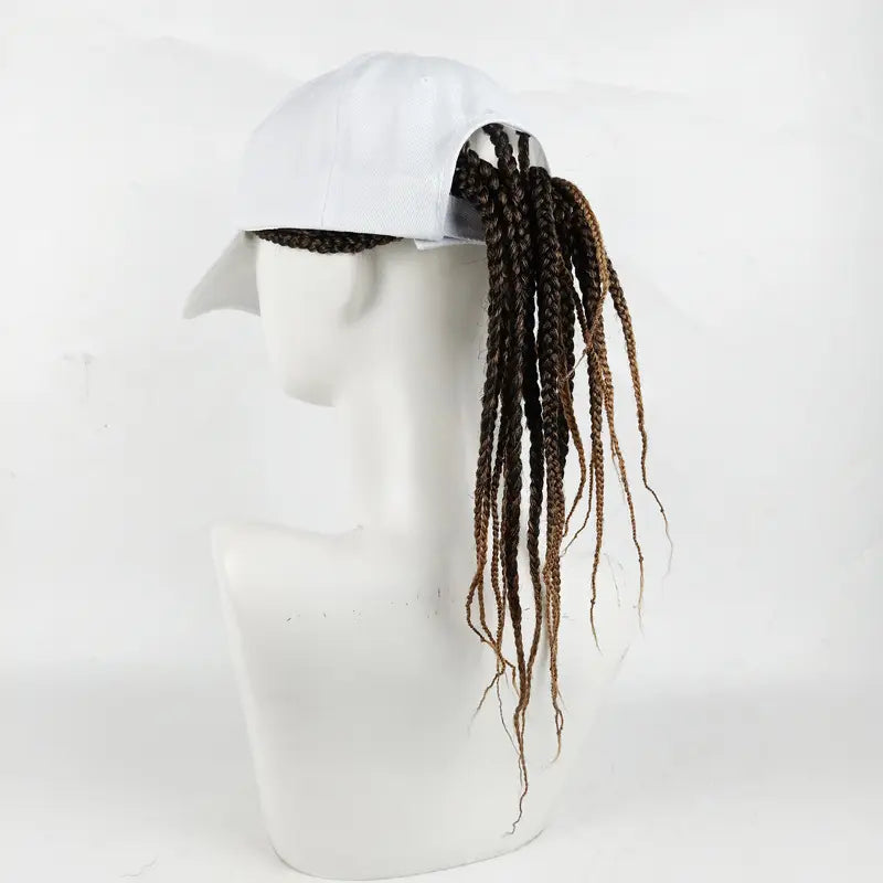 🧢Flettet baseballparykkhette – Trykklås med sikrede dreadlock