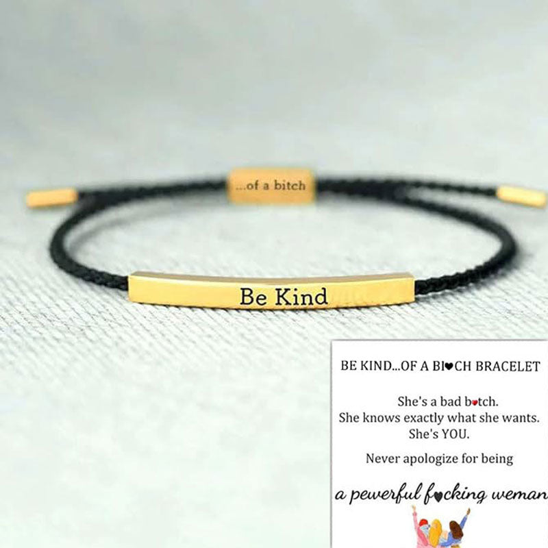 ✨📿 Vevd armbånd i rustfritt stål – motiverende og inspirerende armbånd med avtakbart trykk! ✨🦾