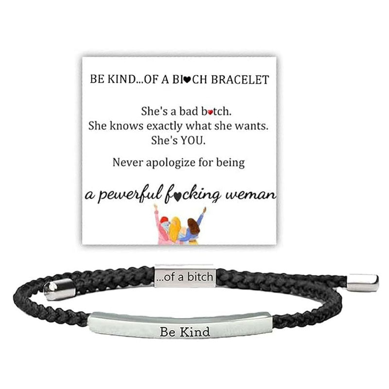 ✨📿 Vevd armbånd i rustfritt stål – motiverende og inspirerende armbånd med avtakbart trykk! ✨🦾