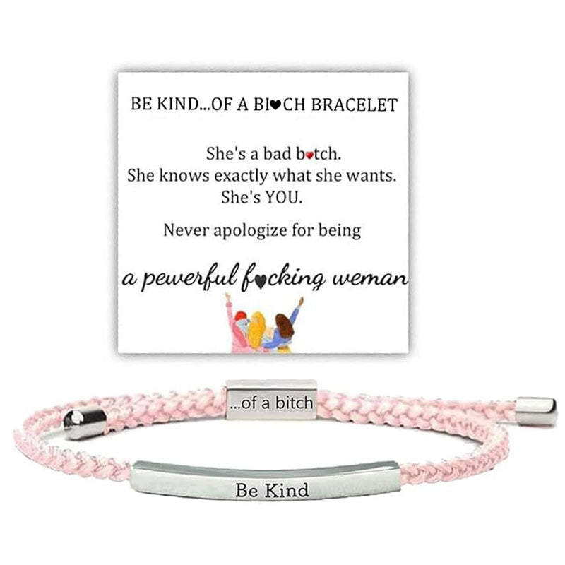 ✨📿 Vevd armbånd i rustfritt stål – motiverende og inspirerende armbånd med avtakbart trykk! ✨🦾