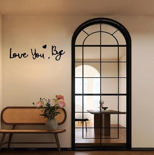 "Love you Bye" ✨Veggdekorasjon i tre - Ingen veggskader