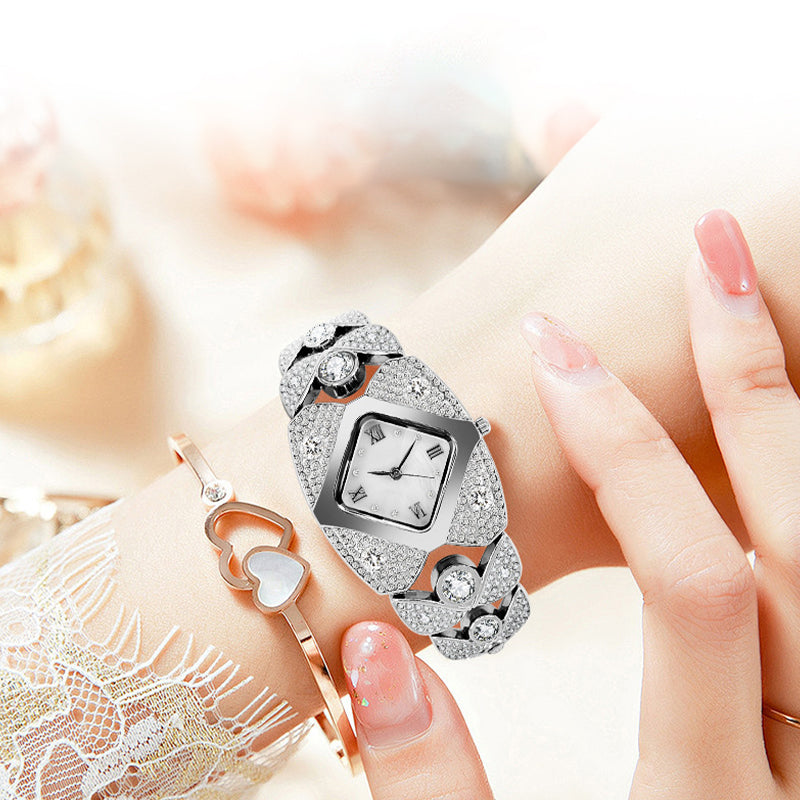 Damklocka I Retrostil Med Quartz-Motiv/Dameshorloge Retrostijl Kwarts