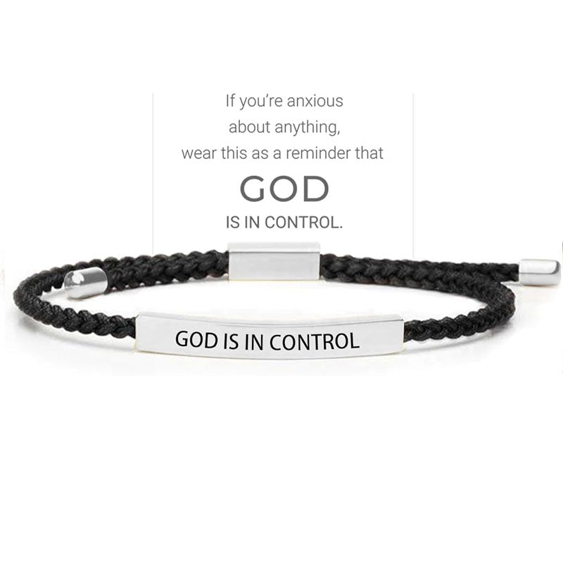 ✨📿 Vevd armbånd i rustfritt stål – motiverende og inspirerende armbånd med avtakbart trykk! ✨🦾