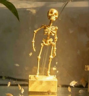 💀🐠Dekorasjon av akvariumsdansende skjelettbobler