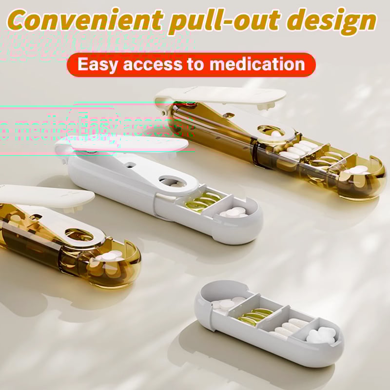 🔥2024 SALG - 2 I 1 bærbar enkel pilleuttrekker og lagdelt organisering