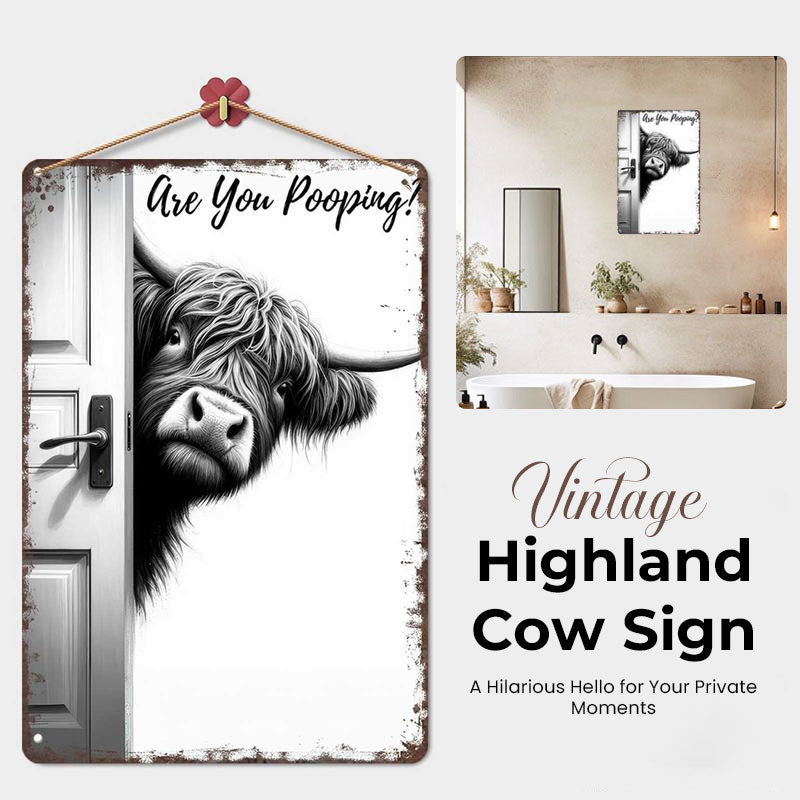 🐄 Den frekke besøkende: Vintage skjerf fra Highland Cow