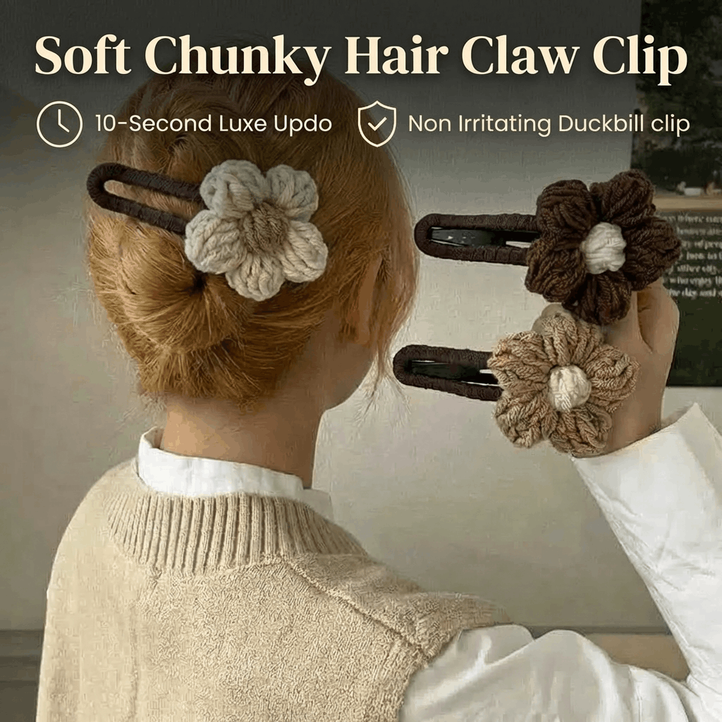 🔥💫Kjøp 1, få 1 gratis i en begrenset periode🌸 Myk og tykk hårspenne formet som en andenebb – skånsom og skader ikke huden din