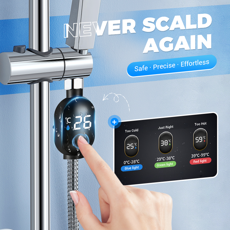 🚿 Kjøp 1, få 1 gratis 🌡️ Dusjtermometer – Digitalt display med øyeblikkelig visning, vanntett og enkelt å installere for trygg dusjing 👶📦