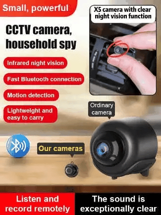 📸 1080P mini trådløst kamera Myntstørrelse, installer hvor som helst, fjernovervåking i sanntid via smarttelefon.