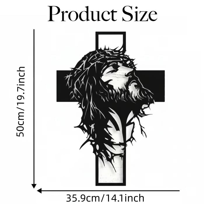 🔥🔥Jesus kors jernskilt Kristus veggkunst dekorasjon✝️🖼️ Foredle rommet ditt med åndelig eleganse 🙌✨