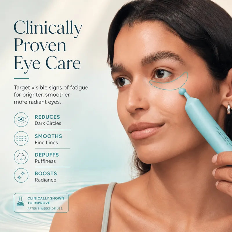 Peptide Eye Serum - Kjølende rollerball-serum under øynene for poser, mørke ringer og rynker med peptider, hyaluronsyre, MSM og reishi-sopp