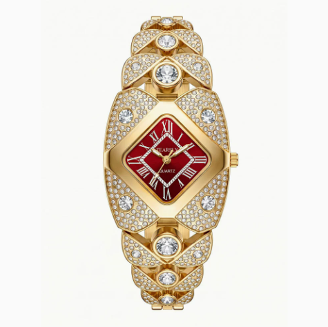 📢⏰50 % rabatt!! 💎Elegant kvartsklokke for kvinner med lenke