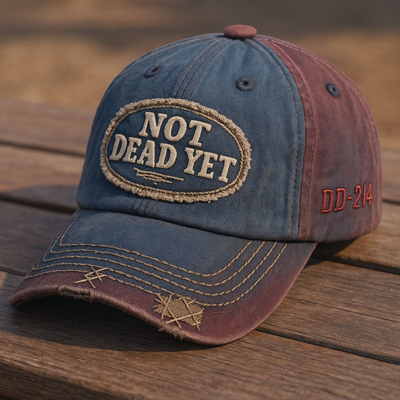 🧢IKKE DØD ENNÅ - Vintage vasket baseballcaps
