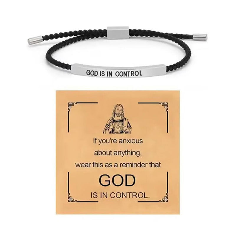 ✨📿 Vevd armbånd i rustfritt stål – motiverende og inspirerende armbånd med avtakbart trykk! ✨🦾