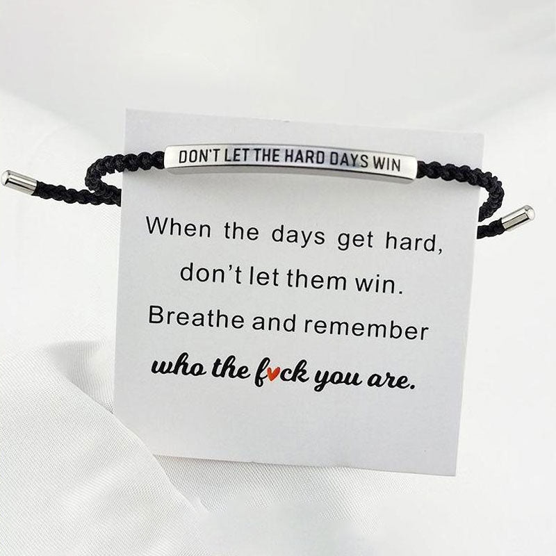✨📿 Vevd armbånd i rustfritt stål – motiverende og inspirerende armbånd med avtakbart trykk! ✨🦾