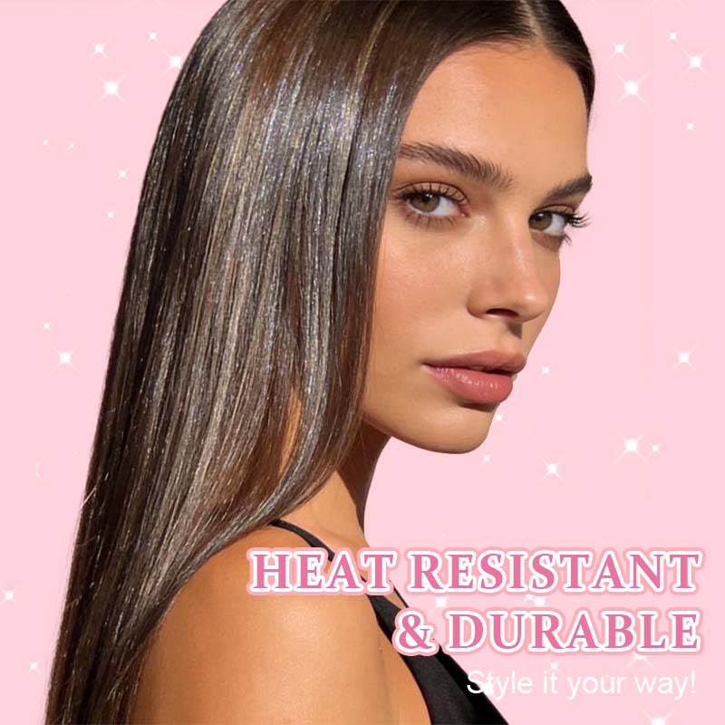 🔥Kjøp 1 få 1 gratis (24 stk)✨12-delers pakke med clip-on hårextensions med glitter – umiddelbar glans! 🦄💖